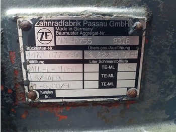 Náprava a diely pre Stavebné stroje Ahlmann AZ14-ZF APL-R755-Axle/Achse/As: obrázok 5