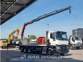 Valníkový/ Plošinový nákladný automobil, Auto s hydraulickou rukou Renault C 480 8X4 Palfinger 24.001 SLD5 Kran Crane Lift-Lenkachse Euro 6: obrázok 3