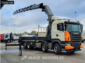 Valníkový/ Plošinový nákladný automobil, Auto s hydraulickou rukou Scania R420 8X2 Palfinger PK74002 Kran Crane Retarder Lift-Steering Axle Euro 4: obrázok 3