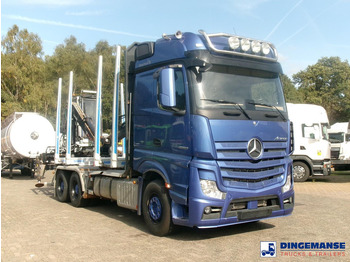 Auto s hydraulickou rukou Mercedes-Benz Actros 2663 6x4 Euro 6 loglift F96 crane timber truck: obrázok 2
