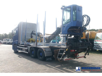 Auto s hydraulickou rukou Mercedes-Benz Actros 2663 6x4 Euro 6 loglift F96 crane timber truck: obrázok 3