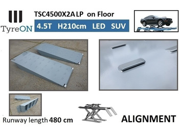 Skladová technika TSC4500X2A LP wheel alignment lift - On floor - Free wheel lifting system - 4.8 m led lightened runways (63 cm wide) - 210 cm lifting height - 4.5 T: obrázok 5 Skladová technika TSC4500X2A LP wheel alignment lift - On floor - Free wheel lifting system - 4.8 m led lightened runways (63 cm wide) - 210 cm lifting height - 4.5 T: obrázok 5