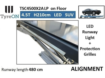 Skladová technika TSC4500X2A LP wheel alignment lift - On floor - Free wheel lifting system - 4.8 m led lightened runways (63 cm wide) - 210 cm lifting height - 4.5 T: obrázok 4 Skladová technika TSC4500X2A LP wheel alignment lift - On floor - Free wheel lifting system - 4.8 m led lightened runways (63 cm wide) - 210 cm lifting height - 4.5 T: obrázok 4