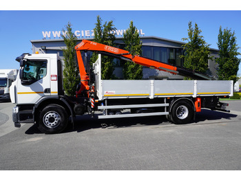 Valníkový/ Plošinový nákladný automobil, Auto s hydraulickou rukou RENAULT C280 DTI 8 / FASSI crane 5.6 T  / range 8 m / Flatbed 15 EPAL: obrázok 2