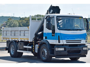 Auto s hydraulickou rukou, Sklápač Iveco Eurocargo 180E28 *HIAB 122 B-2 DUO* TOPZUSTAND: obrázok 4