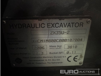 Mini rýpadlo HITACHI ZX35