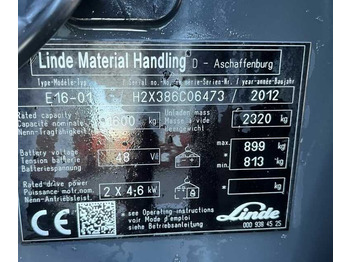 Elektrický vysokozdvižný vozík Linde E16-01: obrázok 4
