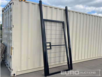 Stavebné zariadenia 1.2m x 2.4m Pedestrian Gate, Heavy Duty Galvanized Powder Coated, 80mm x 80mm x 3m Post (2 of), Assembly Kit (Black): obrázok 3