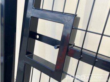 Stavebné zariadenia 1.2m x 2.4m Pedestrian Gate, Heavy Duty Galvanized Powder Coated, 80mm x 80mm x 3m Post (2 of), Assembly Kit (Black): obrázok 5
