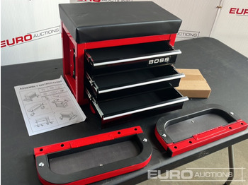 Vybavenie garáže/ Dielne Unused Boss Wheeled Stool Tool Box, 3 Drawers, Magnetic Trays: obrázok 4