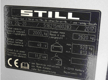 Elektrický vysokozdvižný vozík Still RX20-20: obrázok 5