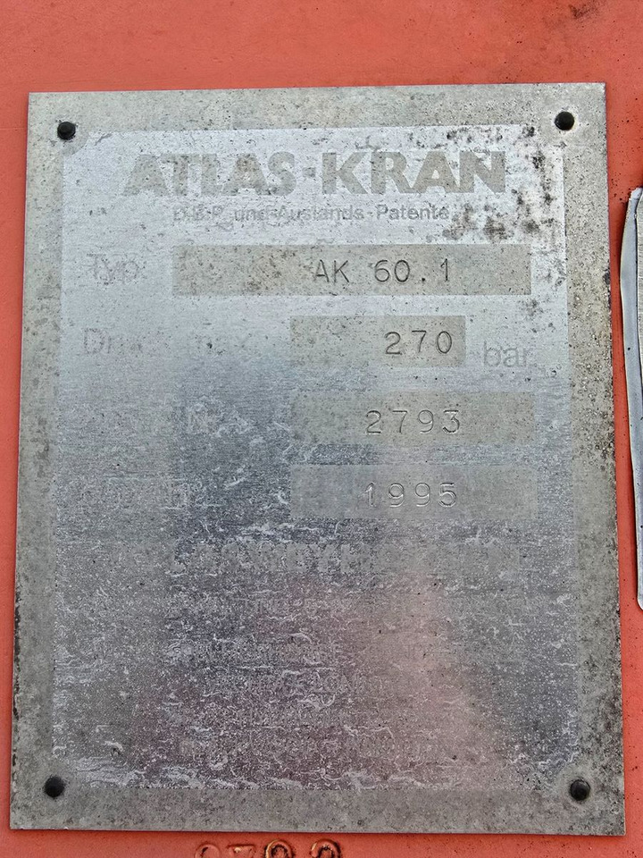 Kran Ladekran Atlas 60.1 - 6,5 / A2 Abrollcontai - Hákový nosič kontajnerov, Auto s hydraulickou rukou: obrázok 4 Kran Ladekran Atlas 60.1 - 6,5 / A2 Abrollcontai - Hákový nosič kontajnerov, Auto s hydraulickou rukou: obrázok 4