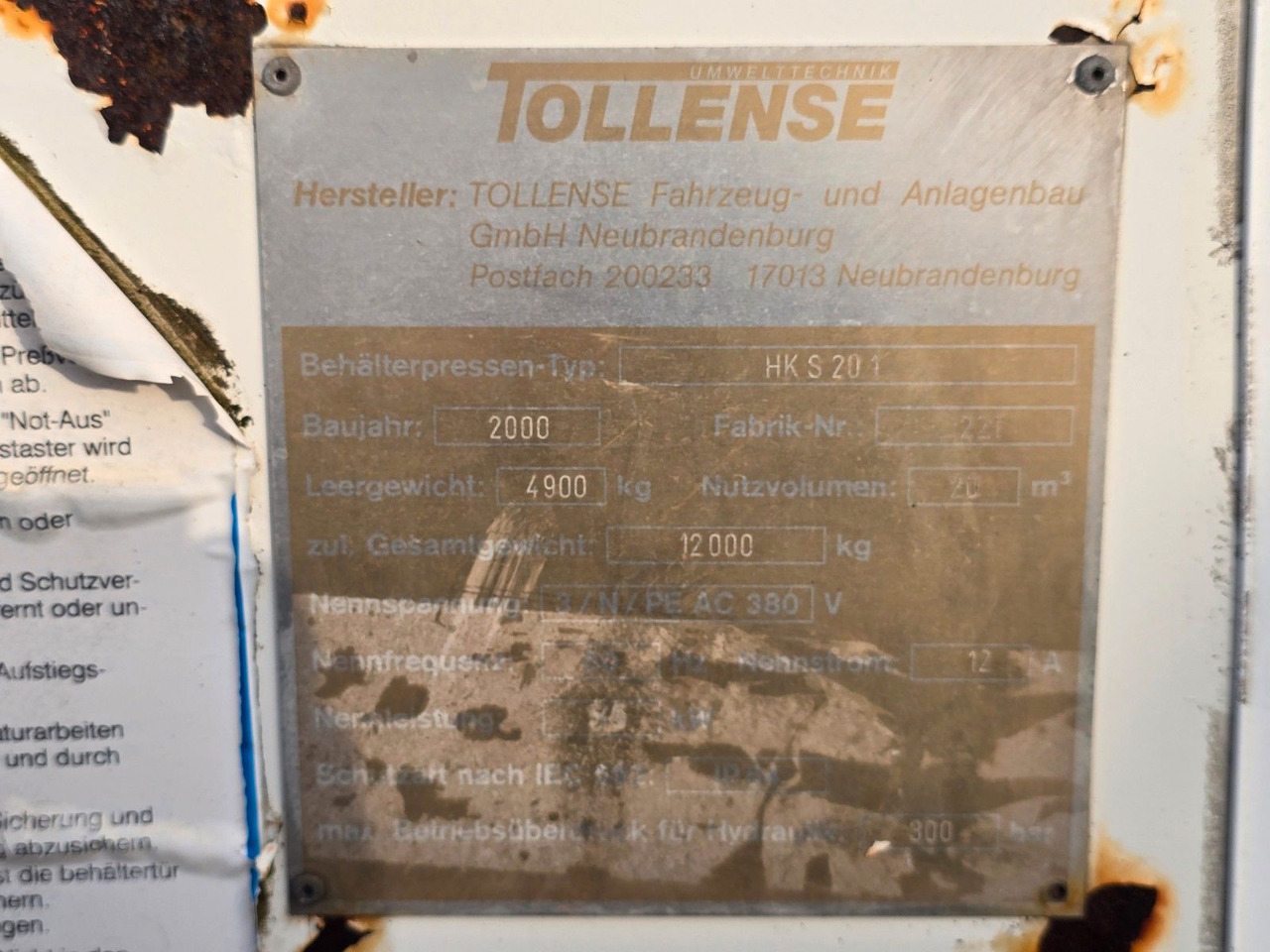 Tollense Presscontainer Presse Abrollcontainer - Hákový nosič kontajnerov: obrázok 2 Tollense Presscontainer Presse Abrollcontainer - Hákový nosič kontajnerov: obrázok 2