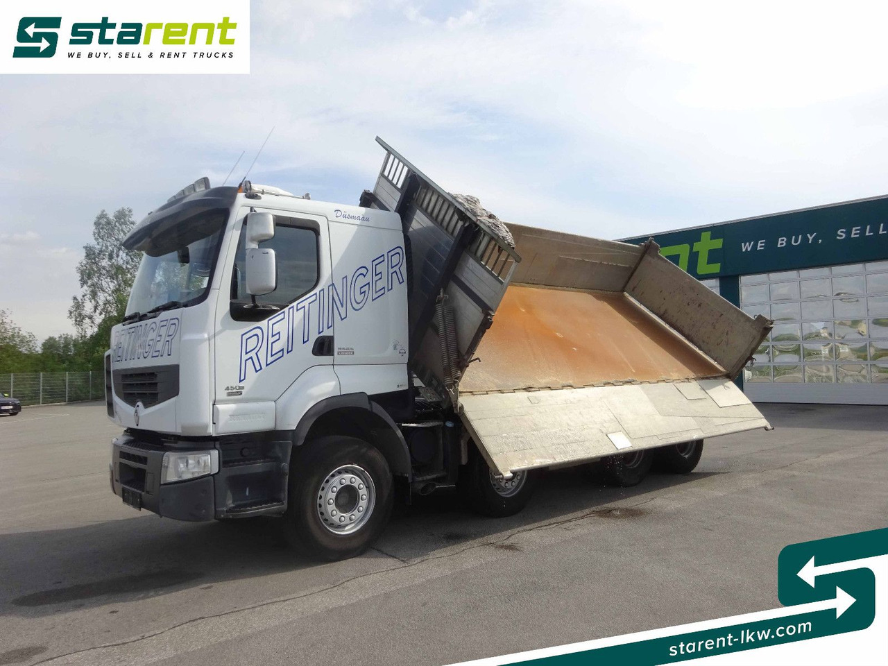 Renault Premium 450 DXi, 8x4, 3 Seitenkipper, Standklima - Sklápač: obrázok 1 Renault Premium 450 DXi, 8x4, 3 Seitenkipper, Standklima - Sklápač: obrázok 1