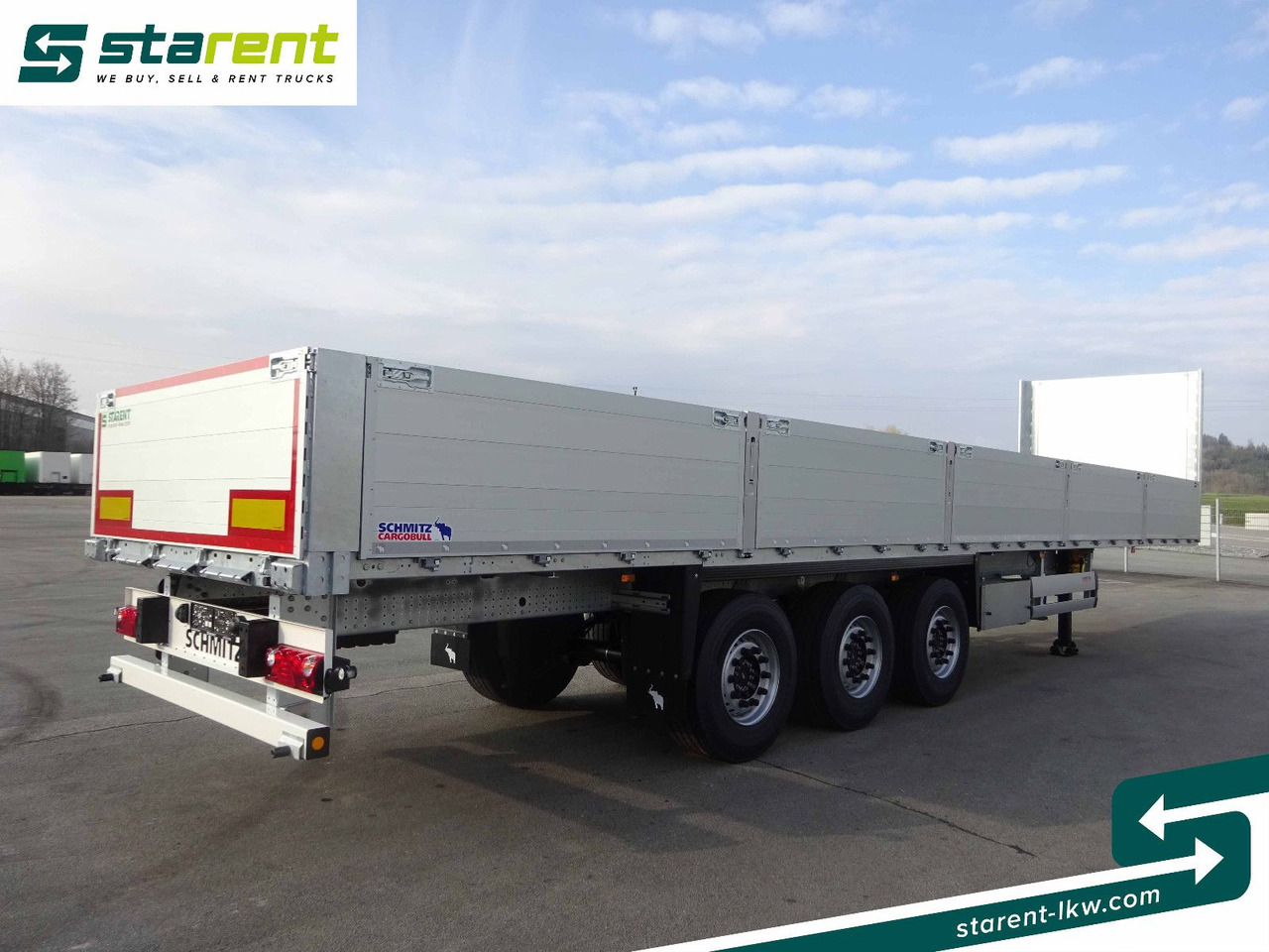 Schmitz Cargobull Baustofftrailer, Liftachse, 80cm Bordwände - Plošinový/ Valníkový náves: obrázok 5 Schmitz Cargobull Baustofftrailer, Liftachse, 80cm Bordwände - Plošinový/ Valníkový náves: obrázok 5
