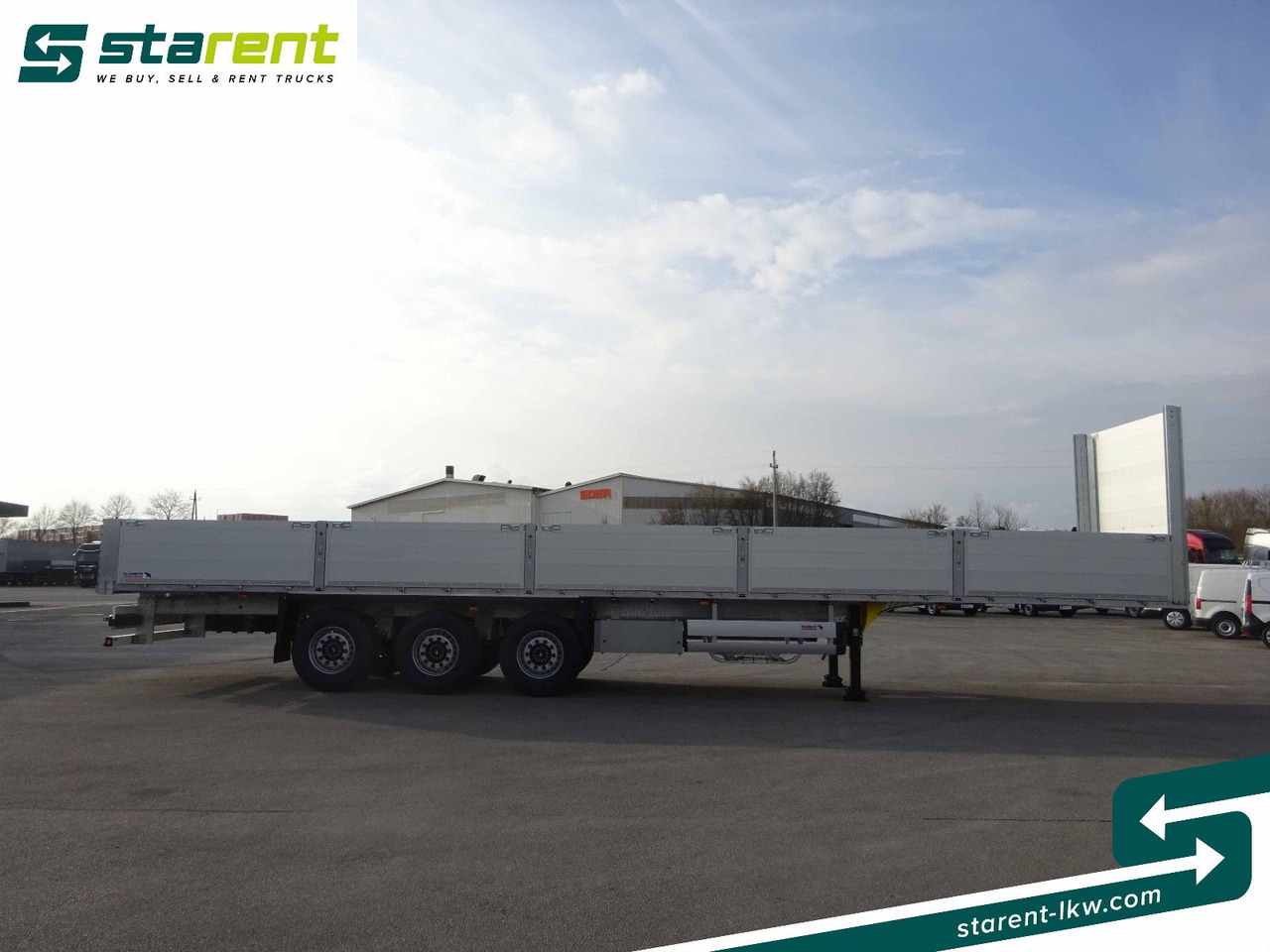 Schmitz Cargobull Baustofftrailer, Liftachse, 80cm Bordwände - Plošinový/ Valníkový náves: obrázok 4 Schmitz Cargobull Baustofftrailer, Liftachse, 80cm Bordwände - Plošinový/ Valníkový náves: obrázok 4