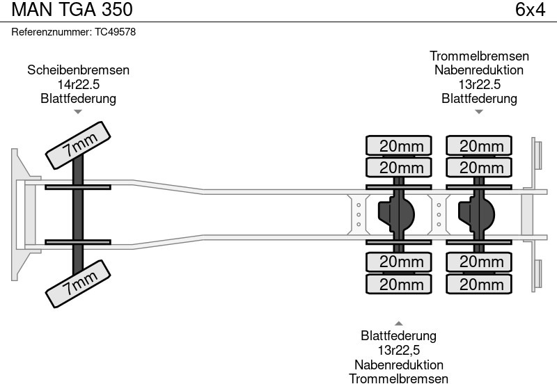 MAN TGA 350 - Kontejnérový podvozek/ Výměnná nástavba: obrázok 5 MAN TGA 350 - Kontejnérový podvozek/ Výměnná nástavba: obrázok 5