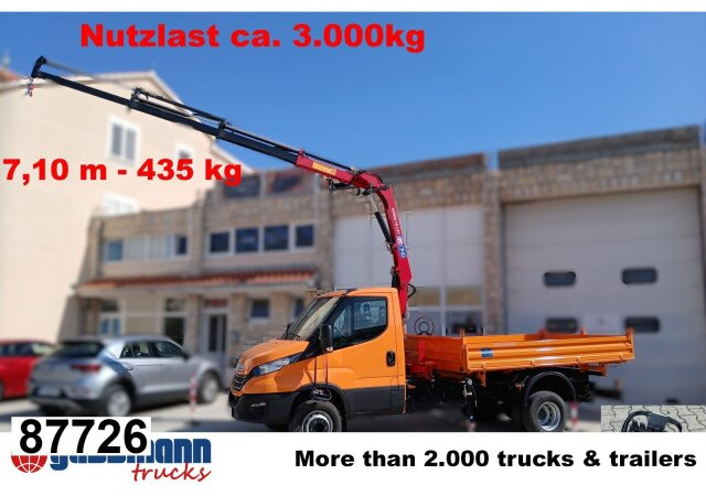 Iveco Daily 70C18H 4x2 mit Kran HMF 340-K3, Funk - Sklápač, Auto s hydraulickou rukou: obrázok 1 Iveco Daily 70C18H 4x2 mit Kran HMF 340-K3, Funk - Sklápač, Auto s hydraulickou rukou: obrázok 1