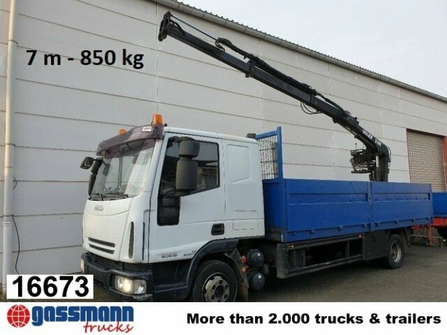 Iveco Euro Cargo ML 80 E 18, Hiab Kran 060-2 - Valníkový/ Plošinový nákladný automobil, Auto s hydraulickou rukou: obrázok 1 Iveco Euro Cargo ML 80 E 18, Hiab Kran 060-2 - Valníkový/ Plošinový nákladný automobil, Auto s hydraulickou rukou: obrázok 1