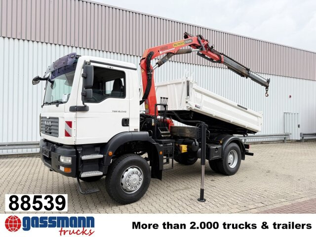 MAN TGM 18.240 4x4 BB mit Kran Palfinger PK9501 - Sklápač, Auto s hydraulickou rukou: obrázok 1 MAN TGM 18.240 4x4 BB mit Kran Palfinger PK9501 - Sklápač, Auto s hydraulickou rukou: obrázok 1
