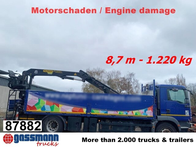 MAN TGM 18.290 4x2 BL, Heckkran Palfinger PK12001L, - Valníkový/ Plošinový nákladný automobil, Auto s hydraulickou rukou: obrázok 1 MAN TGM 18.290 4x2 BL, Heckkran Palfinger PK12001L, - Valníkový/ Plošinový nákladný automobil, Auto s hydraulickou rukou: obrázok 1
