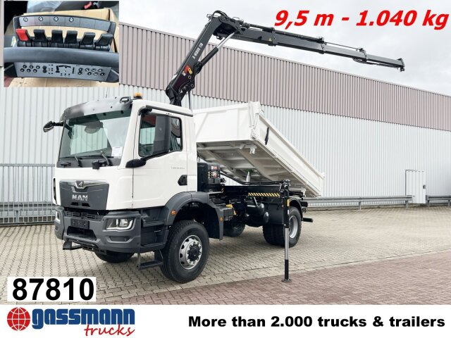 MAN TGM 18.320 4x4 BB CH mit Kran Hiab X-Hiduo - Sklápač, Auto s hydraulickou rukou: obrázok 1 MAN TGM 18.320 4x4 BB CH mit Kran Hiab X-Hiduo - Sklápač, Auto s hydraulickou rukou: obrázok 1