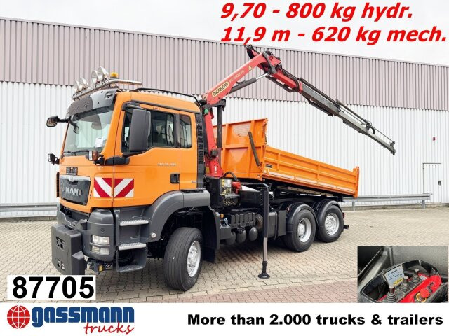MAN TGS 28.400 6X4-4 BL, Lenk-/Lift, - Sklápač, Auto s hydraulickou rukou: obrázok 1 MAN TGS 28.400 6X4-4 BL, Lenk-/Lift, - Sklápač, Auto s hydraulickou rukou: obrázok 1