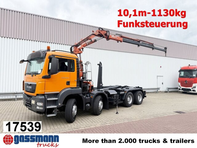 MAN TGS 35.440 8x4 BL, Meiller 19.62, Atlas Kran - Hákový nosič kontajnerov, Auto s hydraulickou rukou: obrázok 1 MAN TGS 35.440 8x4 BL, Meiller 19.62, Atlas Kran - Hákový nosič kontajnerov, Auto s hydraulickou rukou: obrázok 1