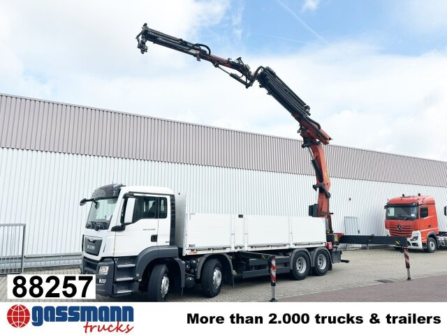 MAN TGS 35.440 8x4 BL, Navi, Heckkran Palfinger - Valníkový/ Plošinový nákladný automobil, Auto s hydraulickou rukou: obrázok 1 MAN TGS 35.440 8x4 BL, Navi, Heckkran Palfinger - Valníkový/ Plošinový nákladný automobil, Auto s hydraulickou rukou: obrázok 1