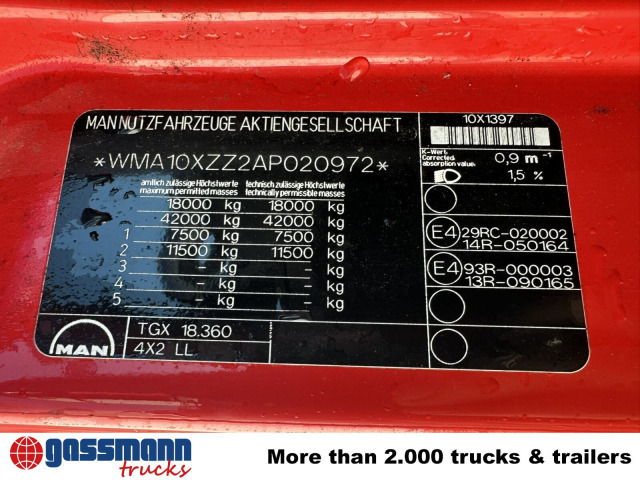 MAN TGX 18.360 4X2 LL, Fahrschule - Kontejnérový podvozek/ Výměnná nástavba: obrázok 3 MAN TGX 18.360 4X2 LL, Fahrschule - Kontejnérový podvozek/ Výměnná nástavba: obrázok 3