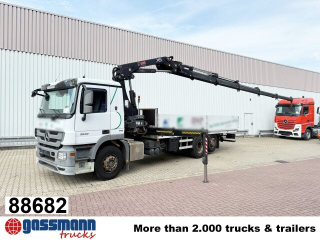 Mercedes-Benz Actros 2532 L 6x2, Liftachse, Kran Hiab 244EP-5 - Valníkový/ Plošinový nákladný automobil, Auto s hydraulickou rukou: obrázok 1 Mercedes-Benz Actros 2532 L 6x2, Liftachse, Kran Hiab 244EP-5 - Valníkový/ Plošinový nákladný automobil, Auto s hydraulickou rukou: obrázok 1