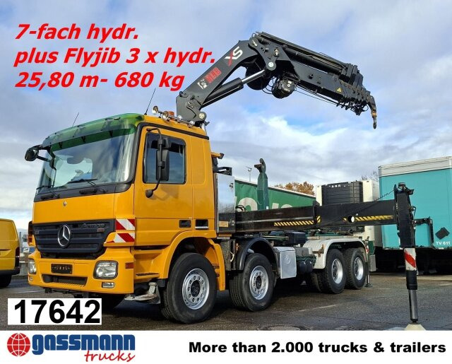 Mercedes-Benz Actros 4146 K 8x4/4, Retarder, Kran Hiab XS 477 - Hákový nosič kontajnerov, Auto s hydraulickou rukou: obrázok 1 Mercedes-Benz Actros 4146 K 8x4/4, Retarder, Kran Hiab XS 477 - Hákový nosič kontajnerov, Auto s hydraulickou rukou: obrázok 1