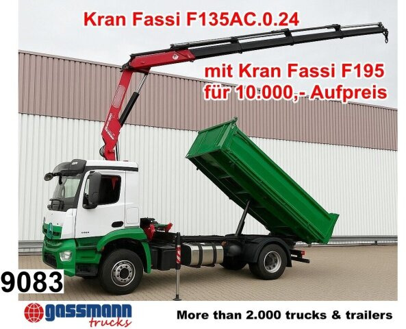 Mercedes-Benz Arocs 1840 K 4x2, MultimediaCockpit, - Sklápač, Auto s hydraulickou rukou: obrázok 1 Mercedes-Benz Arocs 1840 K 4x2, MultimediaCockpit, - Sklápač, Auto s hydraulickou rukou: obrázok 1