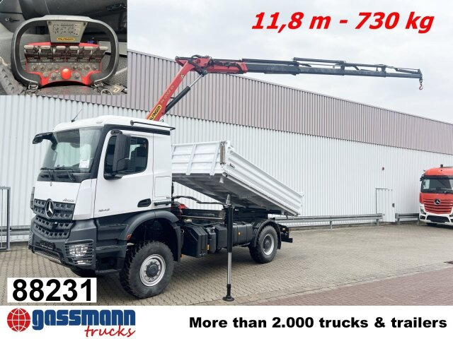 Mercedes-Benz Arocs 1842 AK 4x4, Kran Palfinger PK12001-EH C, - Sklápač, Auto s hydraulickou rukou: obrázok 1 Mercedes-Benz Arocs 1842 AK 4x4, Kran Palfinger PK12001-EH C, - Sklápač, Auto s hydraulickou rukou: obrázok 1