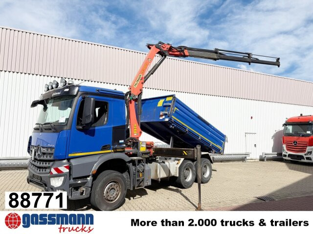 Mercedes-Benz Arocs 2643 K 6x4, Kran Palfinger PK13001-K B, - Sklápač, Auto s hydraulickou rukou: obrázok 1 Mercedes-Benz Arocs 2643 K 6x4, Kran Palfinger PK13001-K B, - Sklápač, Auto s hydraulickou rukou: obrázok 1