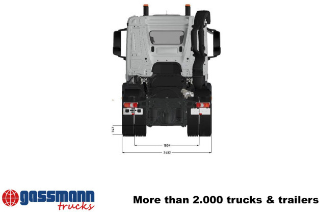 Mercedes-Benz Arocs 3253 L 8x4/4, MultimediaCockpit, Navi, - Podvozek s kabinou: obrázok 4 Mercedes-Benz Arocs 3253 L 8x4/4, MultimediaCockpit, Navi, - Podvozek s kabinou: obrázok 4