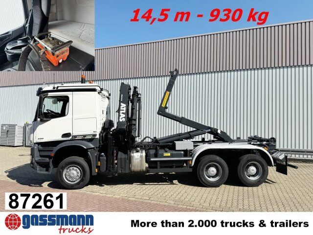 Mercedes-Benz Arocs 3351 AK 6x6, Retarder, Navi, Grounder, - Hákový nosič kontajnerov, Auto s hydraulickou rukou: obrázok 1 Mercedes-Benz Arocs 3351 AK 6x6, Retarder, Navi, Grounder, - Hákový nosič kontajnerov, Auto s hydraulickou rukou: obrázok 1