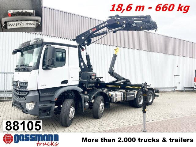 Mercedes-Benz Arocs 4142 B 8x4/4, Grounder, Funk - Hákový nosič kontajnerov, Auto s hydraulickou rukou: obrázok 1 Mercedes-Benz Arocs 4142 B 8x4/4, Grounder, Funk - Hákový nosič kontajnerov, Auto s hydraulickou rukou: obrázok 1