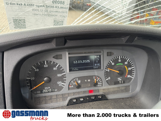 Mercedes-Benz Atego 1023 A 4x4, Einzelbereifung, Heckkran - Podvozek s kabinou, Auto s hydraulickou rukou: obrázok 2 Mercedes-Benz Atego 1023 A 4x4, Einzelbereifung, Heckkran - Podvozek s kabinou, Auto s hydraulickou rukou: obrázok 2