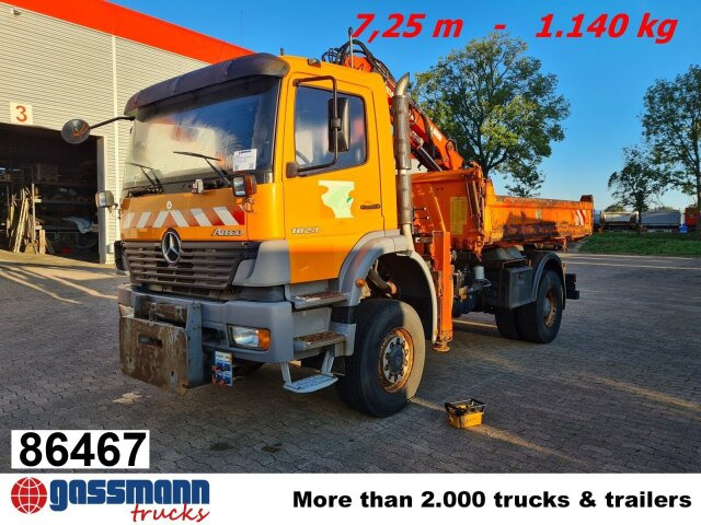 Mercedes-Benz Atego 1823 AK 4x4 mit Kran Atlas 85.2, Funk, - Sklápač, Auto s hydraulickou rukou: obrázok 1 Mercedes-Benz Atego 1823 AK 4x4 mit Kran Atlas 85.2, Funk, - Sklápač, Auto s hydraulickou rukou: obrázok 1