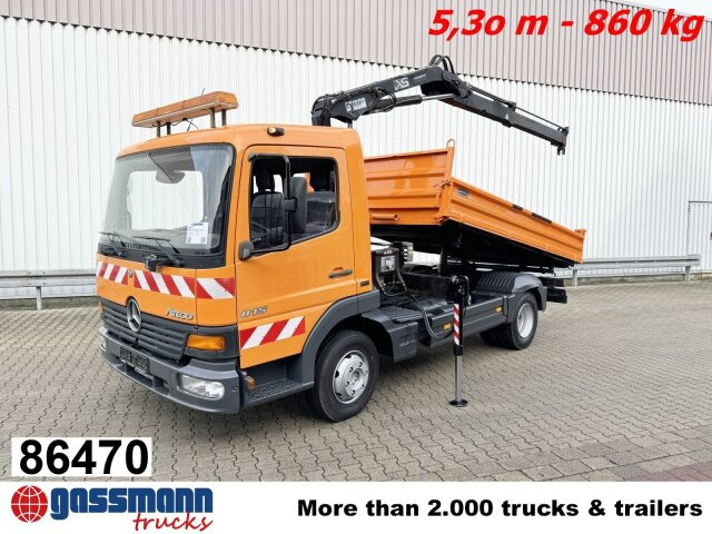 Mercedes-Benz Atego 815 K 4x2 mit Kran Hiab 055 B-1 CL - Sklápač, Auto s hydraulickou rukou: obrázok 1 Mercedes-Benz Atego 815 K 4x2 mit Kran Hiab 055 B-1 CL - Sklápač, Auto s hydraulickou rukou: obrázok 1