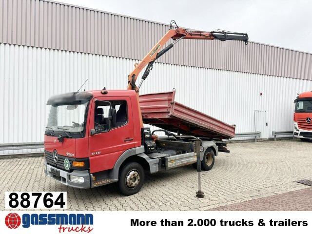 Mercedes-Benz Atego 818 K 4x2 mit Kran Palfinger PK 6500, 2x - Sklápač, Auto s hydraulickou rukou: obrázok 1 Mercedes-Benz Atego 818 K 4x2 mit Kran Palfinger PK 6500, 2x - Sklápač, Auto s hydraulickou rukou: obrázok 1