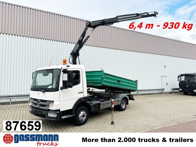 Mercedes-Benz Atego 918 KK 4x2, 2x AHK, Kran Fassi F65 - Sklápač, Auto s hydraulickou rukou: obrázok 1 Mercedes-Benz Atego 918 KK 4x2, 2x AHK, Kran Fassi F65 - Sklápač, Auto s hydraulickou rukou: obrázok 1