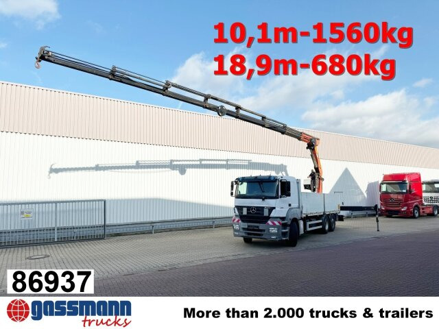 Mercedes-Benz Axor 2536/43 L 6x2 mit Heckkran Palfinger PK - Valníkový/ Plošinový nákladný automobil, Auto s hydraulickou rukou: obrázok 1 Mercedes-Benz Axor 2536/43 L 6x2 mit Heckkran Palfinger PK - Valníkový/ Plošinový nákladný automobil, Auto s hydraulickou rukou: obrázok 1