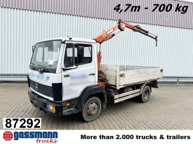 Mercedes-Benz LK 814 4x2, 6-Zylinder, Kran Tirre Euro 35 - Valníkový/ Plošinový nákladný automobil, Auto s hydraulickou rukou: obrázok 1 Mercedes-Benz LK 814 4x2, 6-Zylinder, Kran Tirre Euro 35 - Valníkový/ Plošinový nákladný automobil, Auto s hydraulickou rukou: obrázok 1