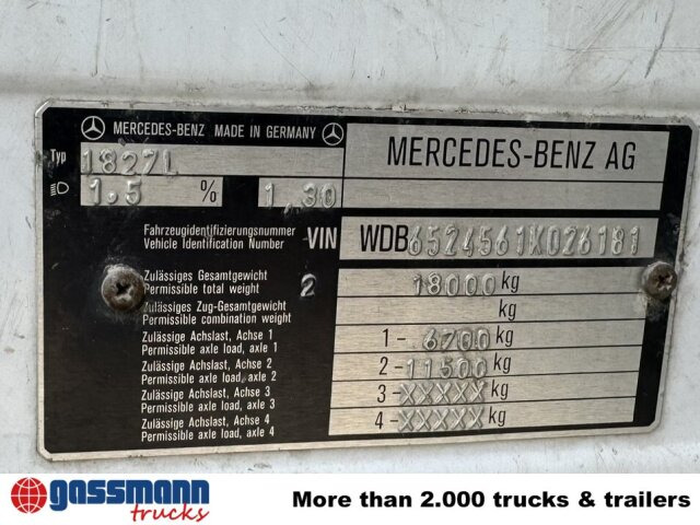 Mercedes-Benz SK 1827L 4x2 - Valníkový/ Plošinový nákladný automobil: obrázok 5 Mercedes-Benz SK 1827L 4x2 - Valníkový/ Plošinový nákladný automobil: obrázok 5