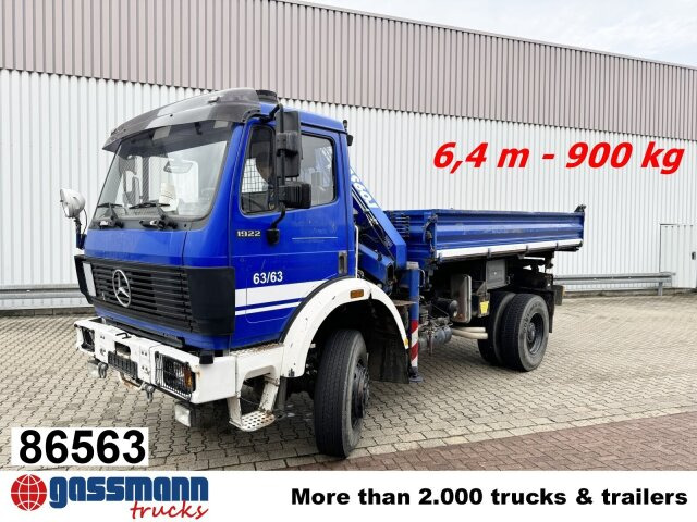 Mercedes-Benz SK 1922 AK 4x4 mit Kran Atlas AK 60.1, EX-THW! - Sklápač, Auto s hydraulickou rukou: obrázok 1 Mercedes-Benz SK 1922 AK 4x4 mit Kran Atlas AK 60.1, EX-THW! - Sklápač, Auto s hydraulickou rukou: obrázok 1