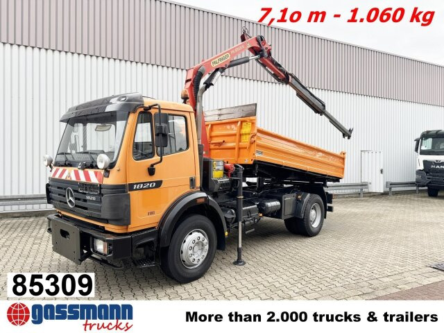 Mercedes-Benz SK II 1820/24 K 4x2, Winterdienstaustattung, - Sklápač, Auto s hydraulickou rukou: obrázok 1 Mercedes-Benz SK II 1820/24 K 4x2, Winterdienstaustattung, - Sklápač, Auto s hydraulickou rukou: obrázok 1