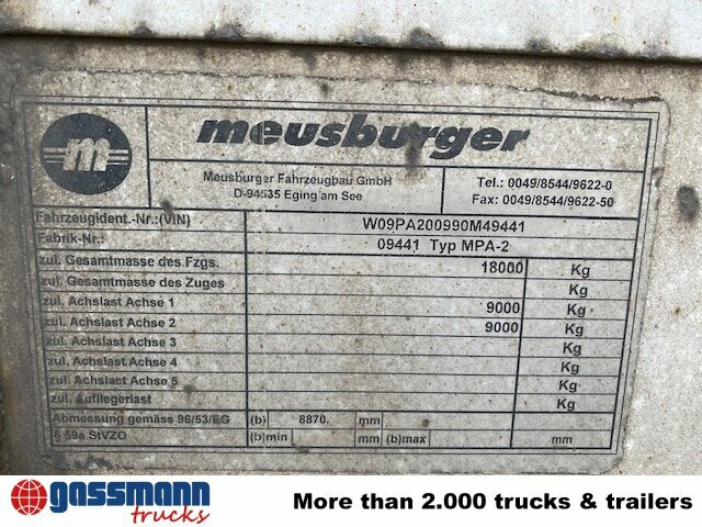 Meusburger MPA-2, Stapleraufnahme - Plošinový/ Valníkový príves: obrázok 4 Meusburger MPA-2, Stapleraufnahme - Plošinový/ Valníkový príves: obrázok 4