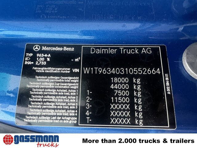 Mercedes-Benz Actros 1843 LS 4x4 HAD, HydroDrive, MirrorCam, - Ťahač: obrázok 4 Mercedes-Benz Actros 1843 LS 4x4 HAD, HydroDrive, MirrorCam, - Ťahač: obrázok 4